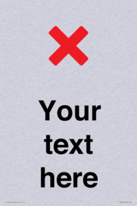 Custom plain background, red cross sign